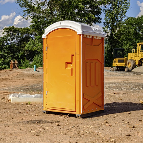 can i customize the exterior of the porta potties with my event logo or branding in Denton NE